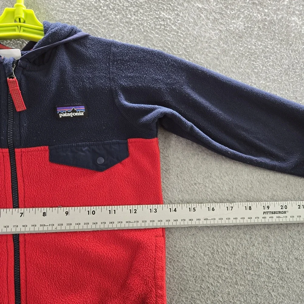 Patagonia Toddler Jacket 5T Red Colorblock Fleece Baby Micro D Snap T READ